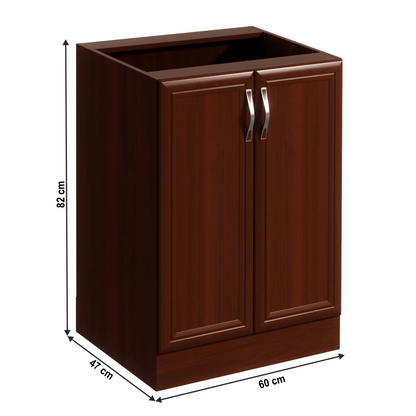 Dulap inferior D60 cu 2 uşi, nuc Milano, SICILIA