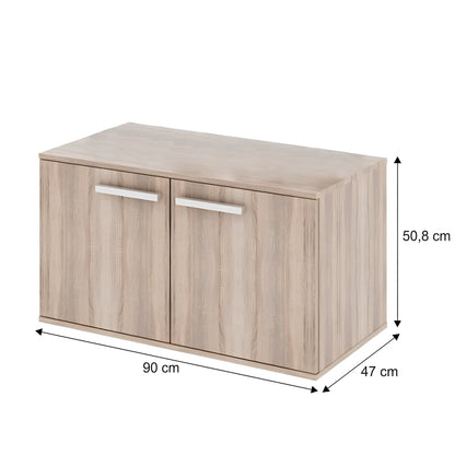Dulap mic cu 2-uşi, DTD laminat, stejar sonoma, DUNAJ TIPUL7