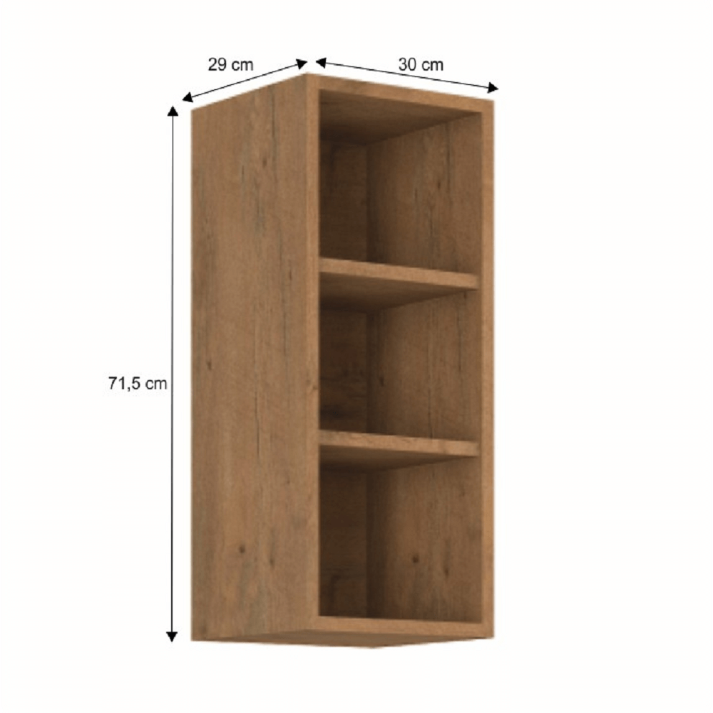 Cabinet superior cu rafturi, stejar Lancelot, VEGA 30 G-72 OTW