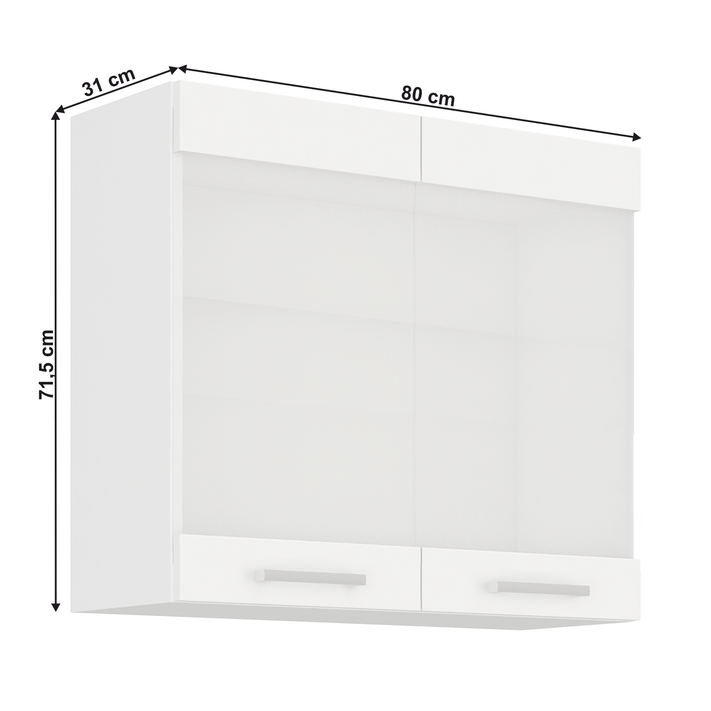 Dulap superior, alb, SPLIT 80 GS-72 2F