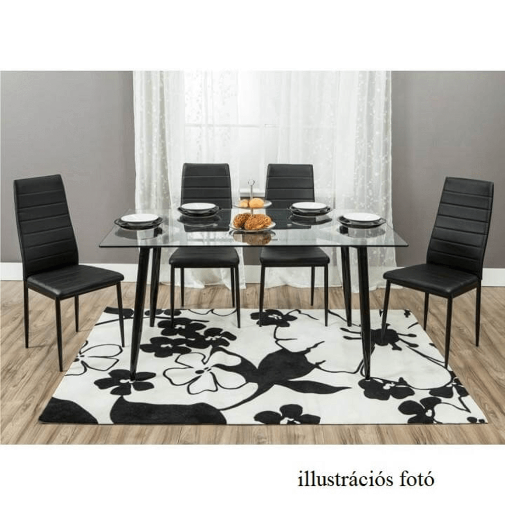 Scaun, piele eco bej/metal gri, COLETA NOVA