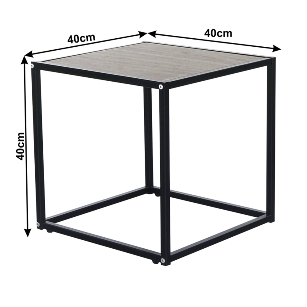 Măsuţă portabilă, stejar/negru, JAKIM NEW TIP 1