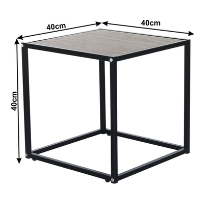 Măsuţă portabilă, stejar/negru, JAKIM NEW TIP 1