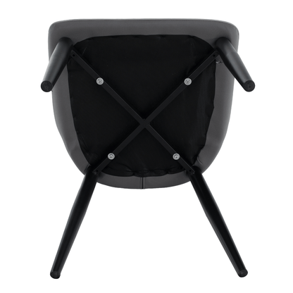 Scaun de dining, gri deschis / gri închis / negru, TABITA