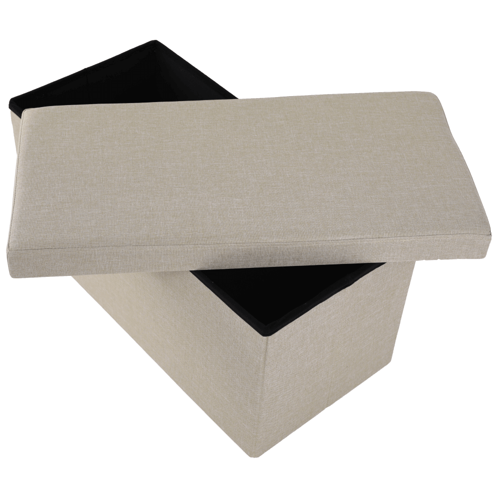 Taburet pliabil, material bej, ORELIA