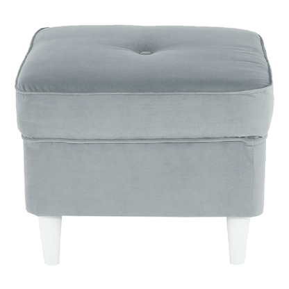 Taburet modern, gri deschis/alb, RUFINO 3 NEW