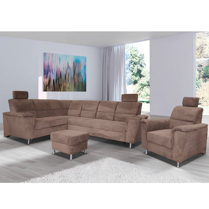 Taburet, material textil maro, SANTIAGO