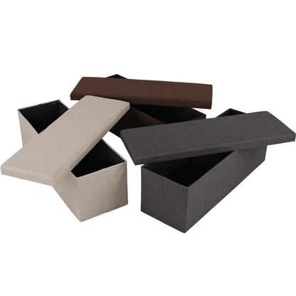 Taburet pliabil, material bej, UMINA