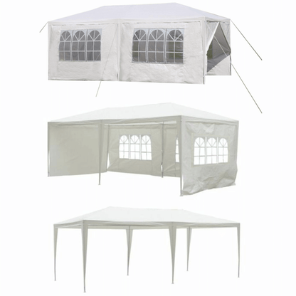 Cort de grădină pentru party, alb, 3x6 m, TEKNO TYP 2