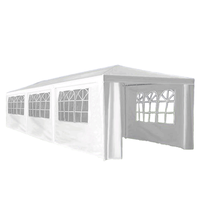 Cort de petrecere de grădină, alb, 3x9 m, TEKNO NEW TIP 3 + 8 feţe