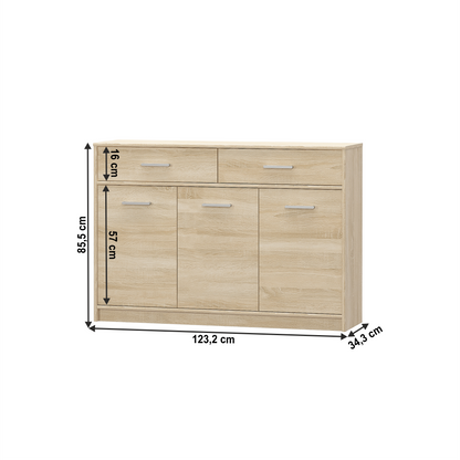 comoda 3D2S, stejar sonoma, TEYO