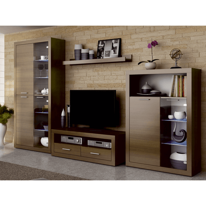Ansamblu living cu iluminare LED, nuc warmia, TOGO 2 NEW