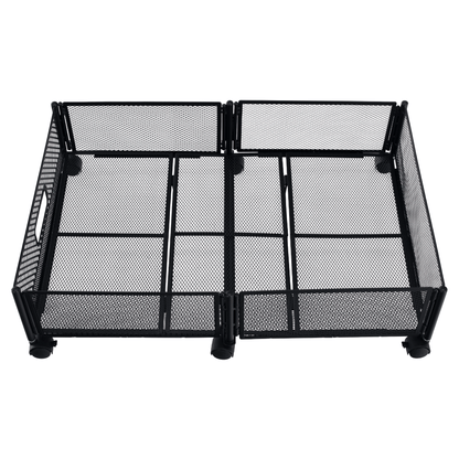 Organizator sub pat cu roţi, negru, TOMKO TYP 1