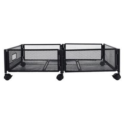 Organizator sub pat cu roţi, negru, TOMKO TYP 1