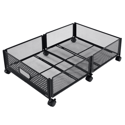 Organizator sub pat cu roţi, negru, TOMKO TYP 1