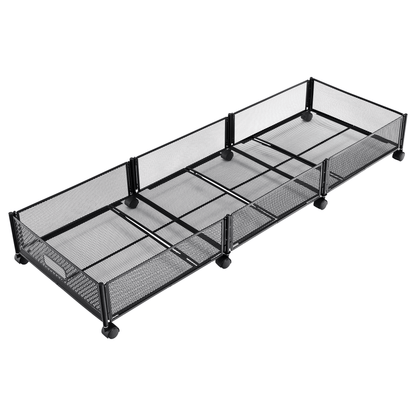 Organizator sub pat cu roţi, negru, TOMKO TYP 2