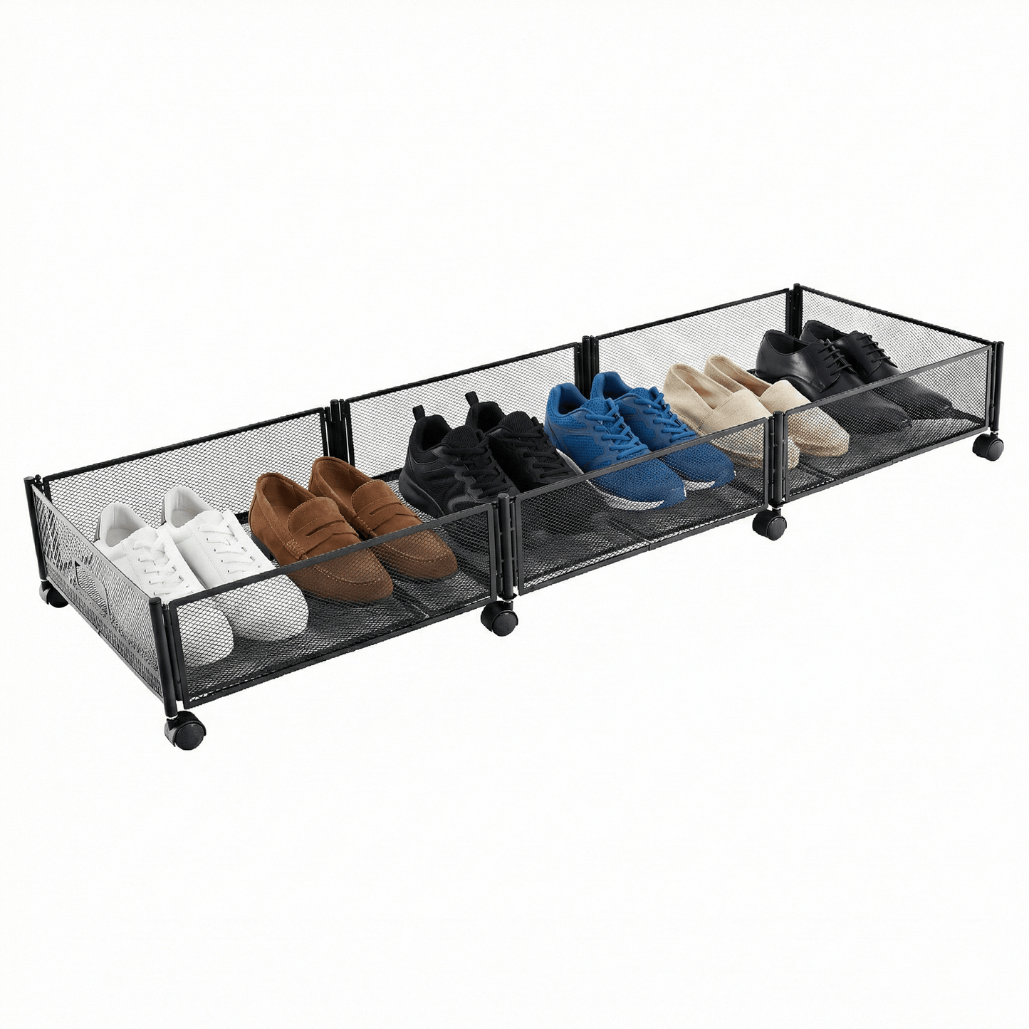 Organizator sub pat cu roţi, negru, TOMKO TYP 2