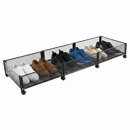 Organizator sub pat cu roţi, negru, TOMKO TYP 2