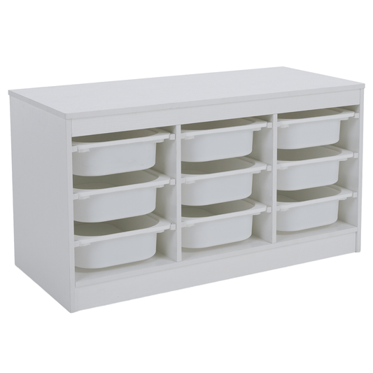 Organizator cu cutii de depozitare, alb, TRIMAL