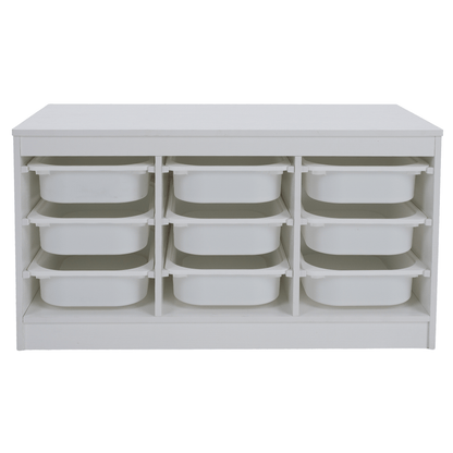 Organizator cu cutii de depozitare, alb, TRIMAL