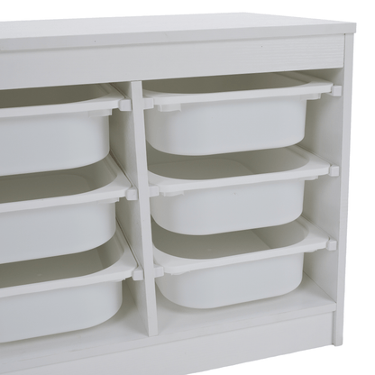 Organizator cu cutii de depozitare, alb, TRIMAL
