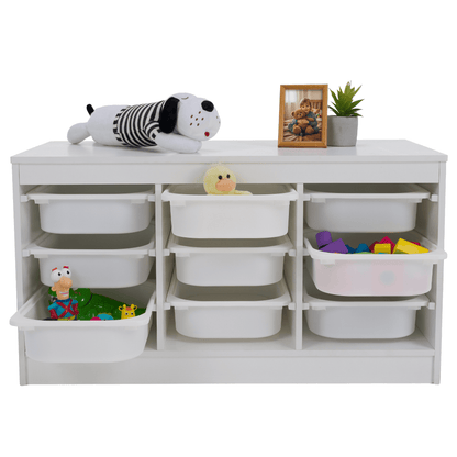 Organizator cu cutii de depozitare, alb, TRIMAL