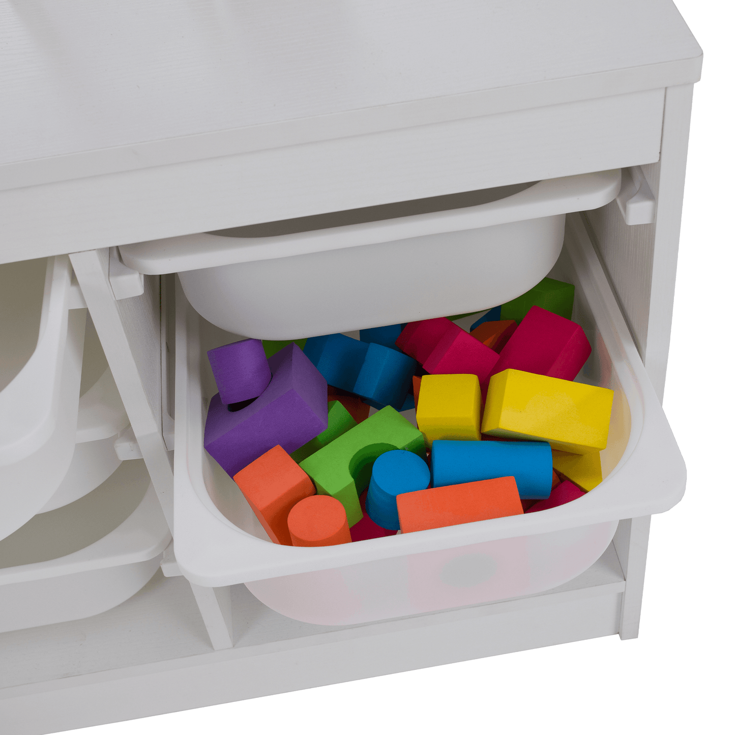 Organizator cu cutii de depozitare, alb, TRIMAL