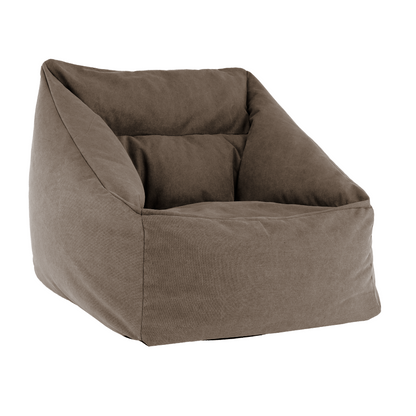 Fotoliu tip sac, material textil maro, URASON