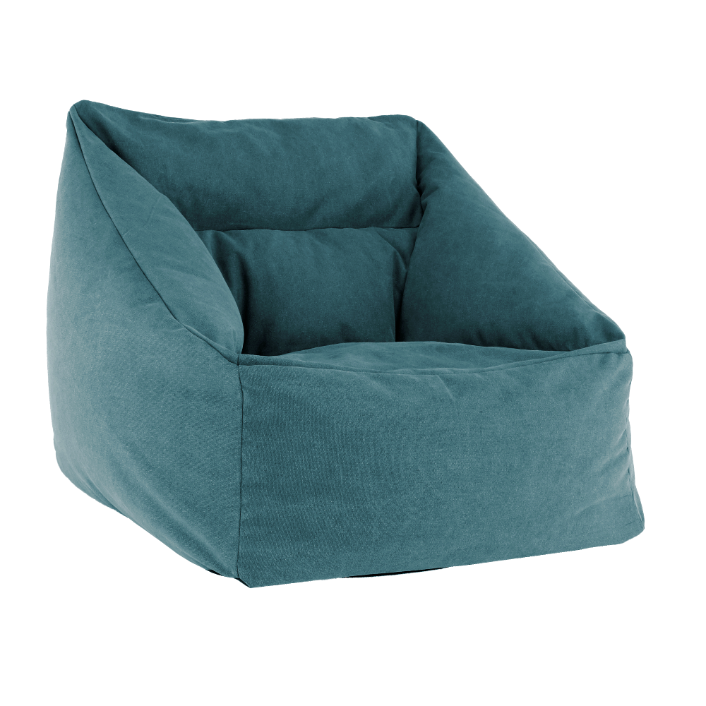 Fotoliu tip sac, material textil verde, URASON