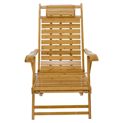 Scaun de grădină, natural, bambus, URSEL