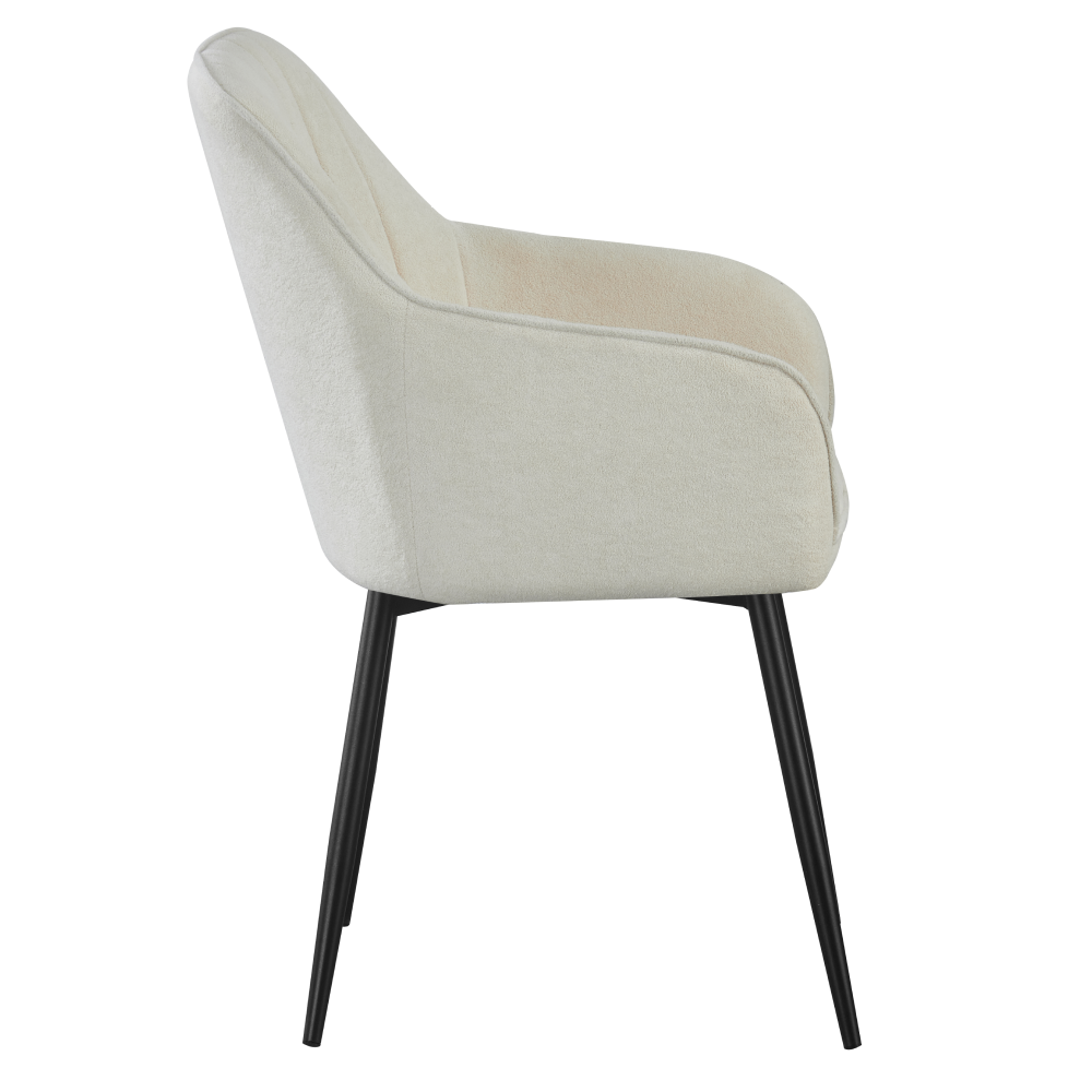 Fotoliu de design, crem/negru, VAJRO