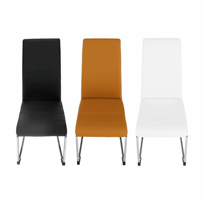 Scaun dining, alb / crom, VATENA