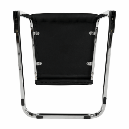 Scaun dining, negru / crom, VATENA