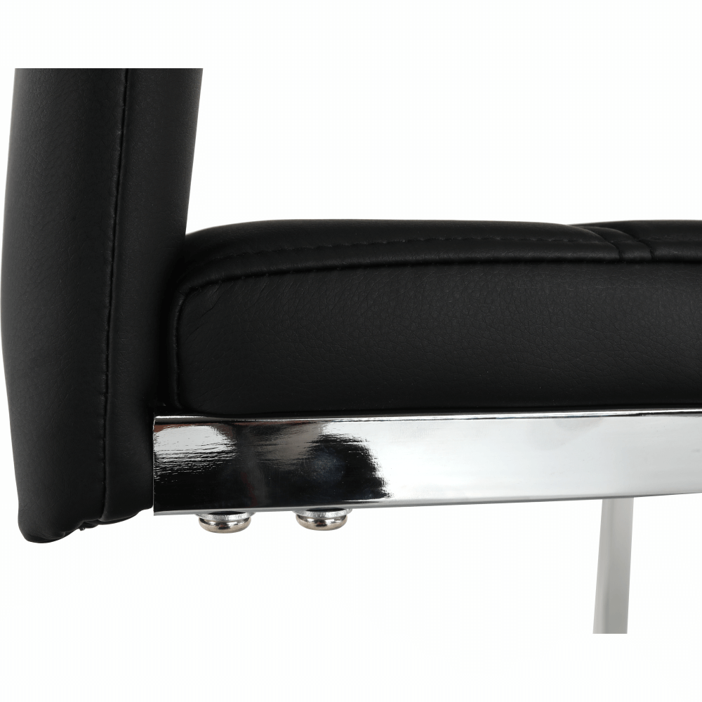 Scaun dining, negru / crom, VATENA