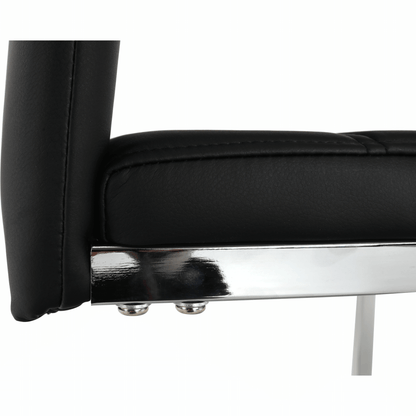 Scaun dining, negru / crom, VATENA