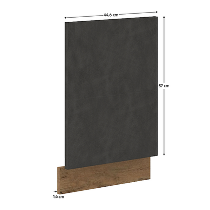 Uşă pentru maşina de spălat vase încorporată, gri mat/stejar lancelot, VEGA ZM 570x446