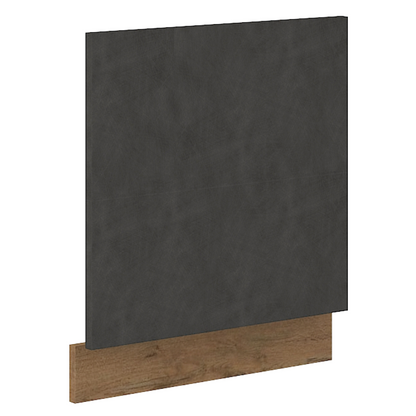 Uşă pentru maşina de spălat vase încorporată, gri mat/stejar lancelot, VEGA ZM 570x596