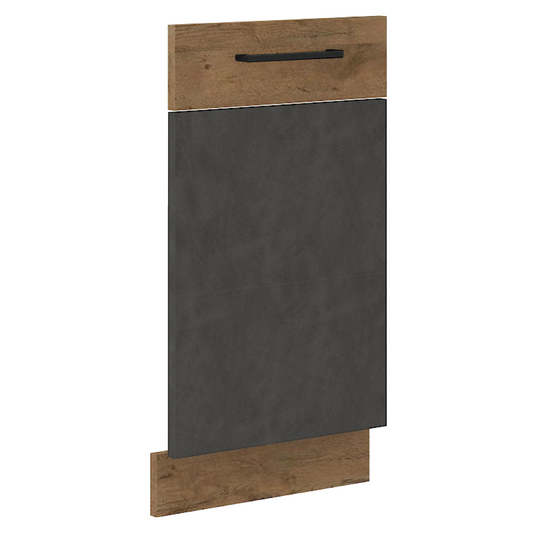 Uşă pentru maşina de spălat vase încorporată, gri mat/stejar lancelot, VEGA ZM 713x446