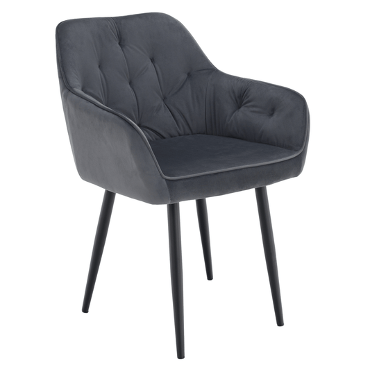 Fotoliu de design, material Velvet gri, VERIO