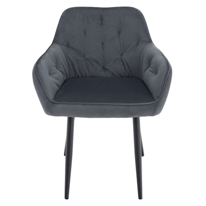 Fotoliu de design, material Velvet gri, VERIO