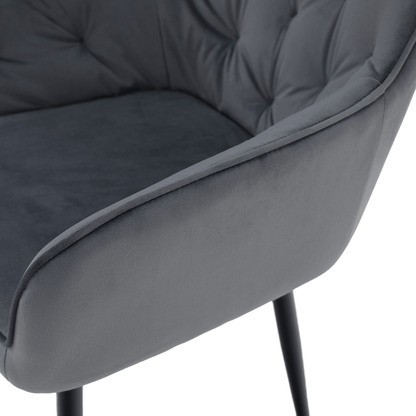 Fotoliu de design, material Velvet gri, VERIO