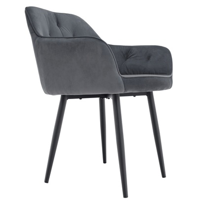 Fotoliu de design, material Velvet gri, VERIO