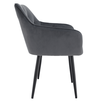 Fotoliu de design, material Velvet gri, VERIO