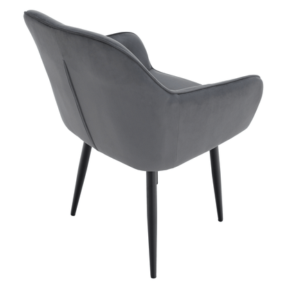 Fotoliu de design, material Velvet gri, VERIO
