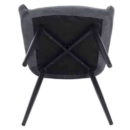 Fotoliu de design, material Velvet gri, VERIO