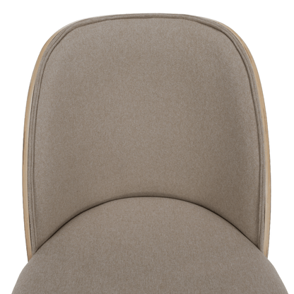 Scaun de sufragerie, bej-maroniu/lemn natural/negru, VUDIA