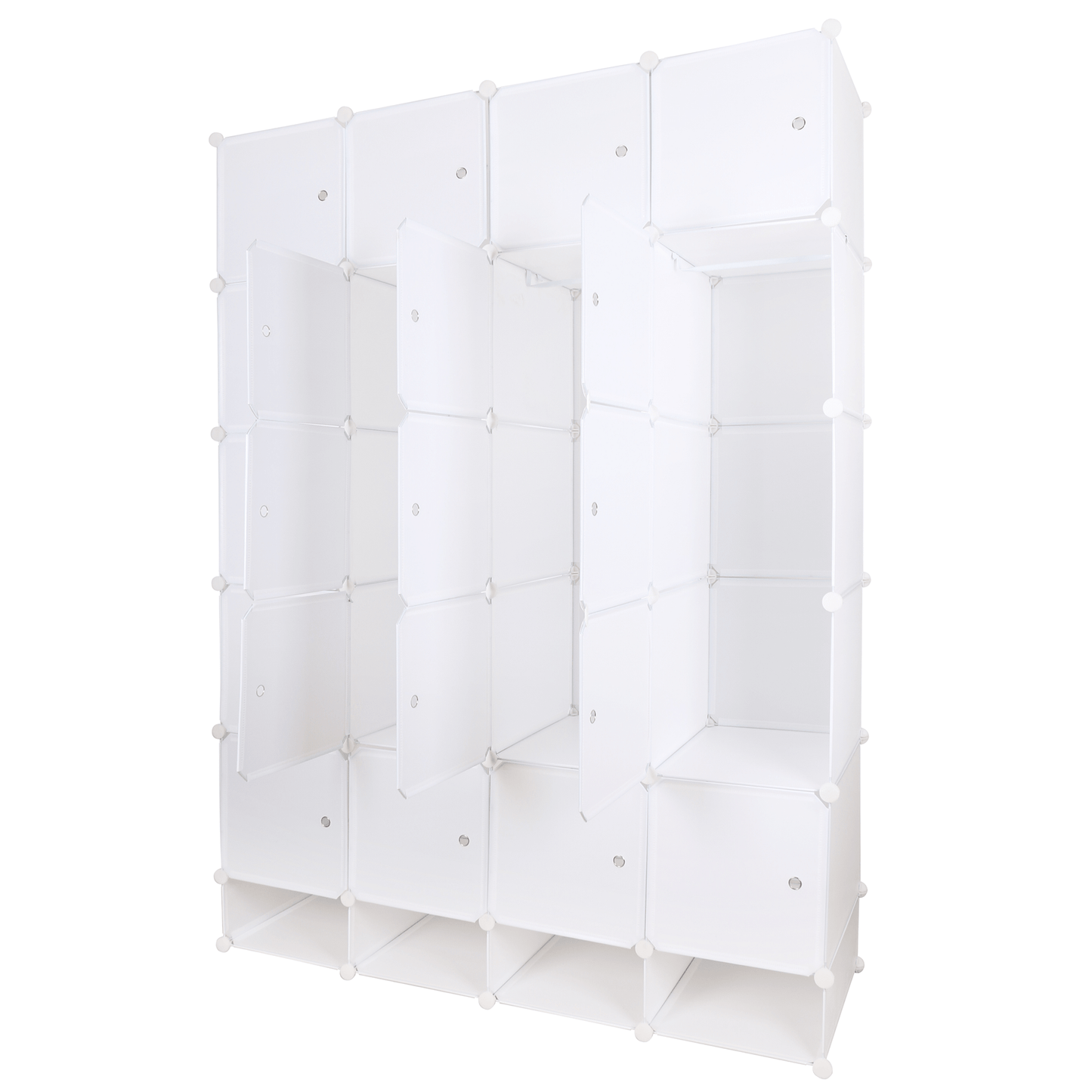 Dulap multifuncţional modular, alb, ZAFOD