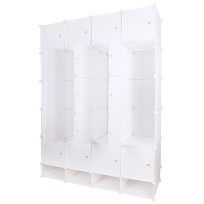 Dulap multifuncţional modular, alb, ZAFOD