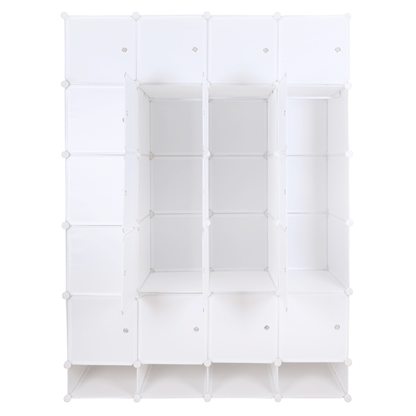 Dulap multifuncţional modular, alb, ZAFOD