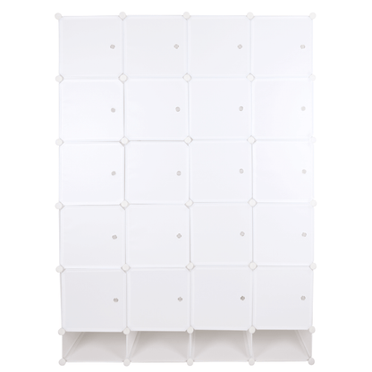 Dulap multifuncţional modular, alb, ZAFOD
